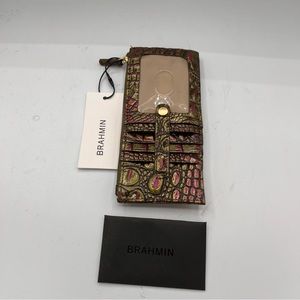 BRAHMIN Credit Card Wallet in Pesto